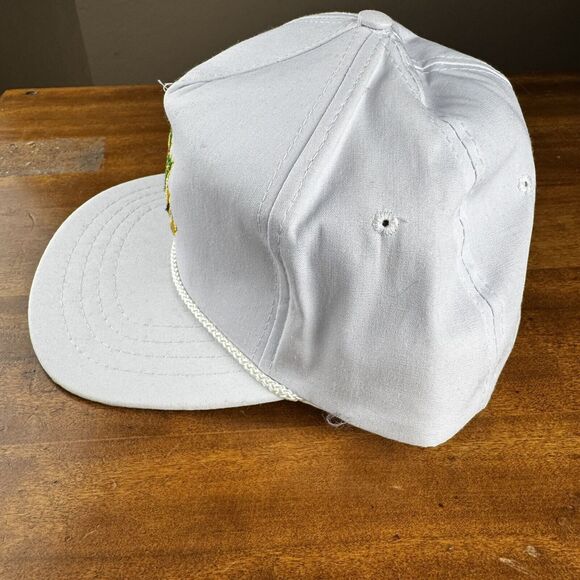 Hockey Hall Of Fame Vntg SnapBack Trucker Hat White Cotton Poly Deadstock NOS - Picture 2 of 6